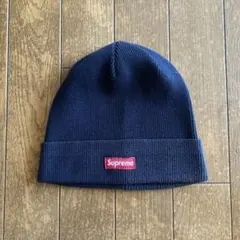 Supreme ビーニー Box Logo ニット帽 紺