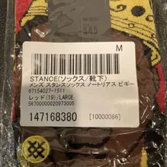 【未開封】STANCE ノートリアスB.I.G. コラボソックス 赤黒 L