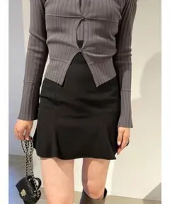 SNIDEL ヘムフレアスカショーパン　BLK-1