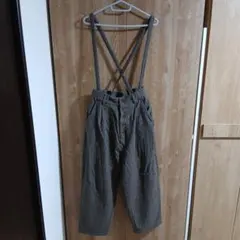 Samansa Mos2 サロペット チャコール系 Fサイズ