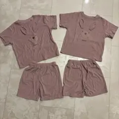GU ウサギ ルームウェア120cm 2セット 双子
