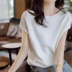 GRL フレンチスリーブニットトップス