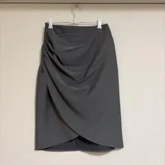 ドレープタイトスカート チャコールグレー
