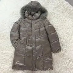 INDIVI(インディヴィ) ブルーフォックスファーロングダウンコート