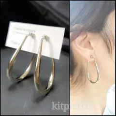 No.249 ドロップ 大ぶり✩.*˚つやシルバー イヤリング