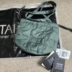 TAION キルティング ショルダーバッグ グリーン