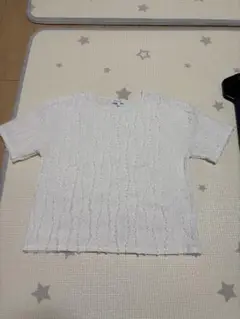 GLOBAL WORKホワイトTシャツMbeauteeジャガードプルオーバー半袖