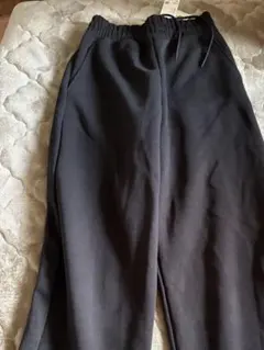 【新品未使用】UNIQLO C ブラック スウェットワイドパンツ