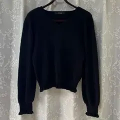 w closet リブニット セーター フリル