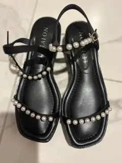 LE TALON ブラック パールサンダル M