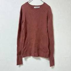 nano universe テラコッタ リブ編み 長袖セーター