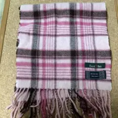 EAST BOY チェック柄マフラー 100%ラナウール