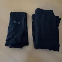 中古　黒ストッキング、タイツまとめ売り2足セット