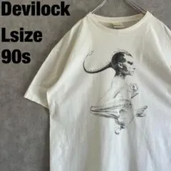 90s-00s Devilock アート プリント Tシャツ 白 デビロック Lのサムネイル