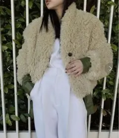 Ameri　REVERSIBLE POODLE BOA JACKET