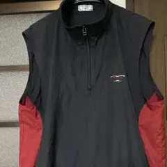 Mizuno ZOID ハーフジップベスト 黒/赤