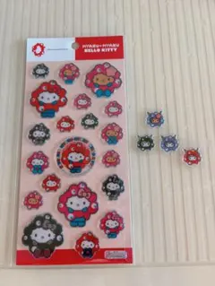 【おまけ付き】ミャクミャク HELLO KITTY キラキララメシール
