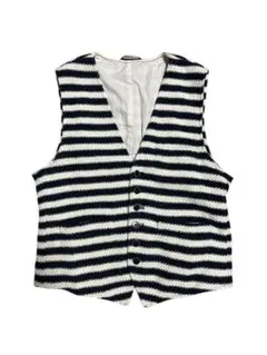 ストライプ ベスト ネイビーとホワイト