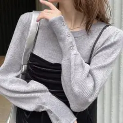 薄手ニット／ボリューム袖／チャオパニックティピー