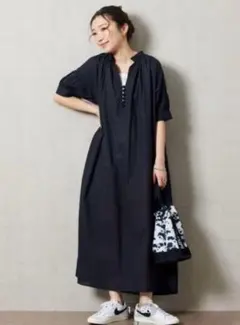 フリークスストア　ワンピース インド 組紐 ボタン スキッパー ワンピース