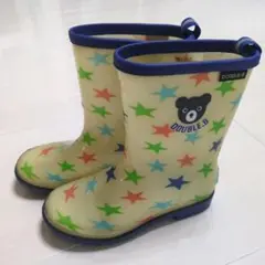 値下げ！DOUBLE.B 星柄 レインブーツ 18cm　長靴　ミキハウスのサムネイル