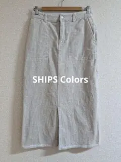 SHIPS colors コーデュロイ タイトスカート アイボリー Mサイズ