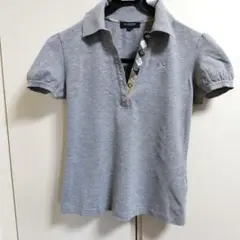 BURBERRY BRIT ポロシャツ 半袖 レディース ライトグレー 無地 夏