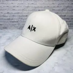 A|X アルマーニエクスチェンジ ロゴ刺繍キャップ 白