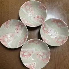 和風花柄陶器小鉢 直径約15cm 市田ひろみ