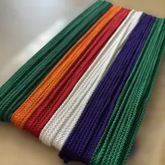 江戸打ち紐　細サイズ幅約1.5mm 6種類まとめ売り