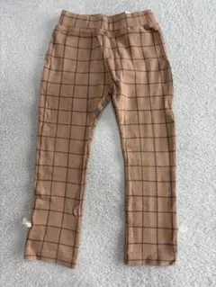 チェック　ロングパンツ　100