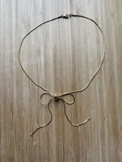 新品未使用 BAYFLOW リボンスライドネックレス ゴールド