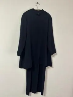 美品RIM.ARK ダブルレイヤード ハイネックロングワンピース