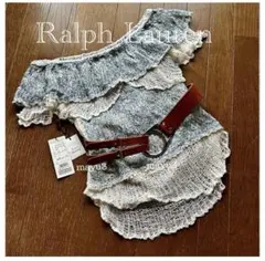 ラルフローレン　ハンドニット　ティアードフリル　サマーニットPO