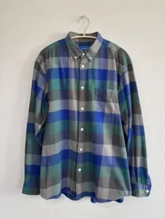 BEAMS / ブロックチェック ボタンダウン シャツ