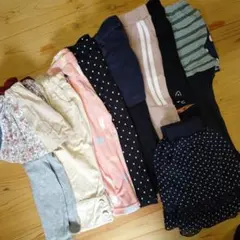ボトムス 9本セット　まとめ売り90 女の子90 ベビー服 パンツセット 90㎝