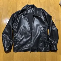 値下げ可能！メンズレディースレザージャケット黒 グランジ　y2k opium 革