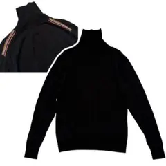 Paul Smith マルチストライプ タートルニット M 黒