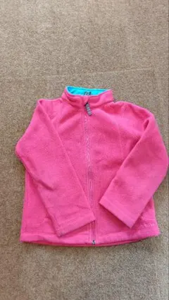 ピンク フリースジャケット 100%ポリエステル