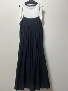 未使用fog with nest Robe キャミソールサロペット リネン 黒 - メルカリ