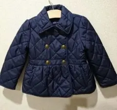 ネイビー キルティング ダウンコート