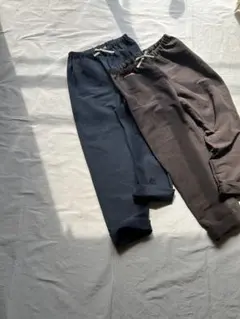 【びば★さま専用ページ】ダークブラウン＊マチ仕立て楽ちんパンツレディースLL