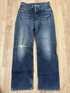 EDWINメンズ　No.505SXダメージ加工 ストレートデニムパンツ30X33