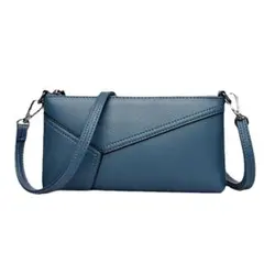 新品 ショルダーバッグ クラッチバッグ 2way お財布ショルダー ブルー