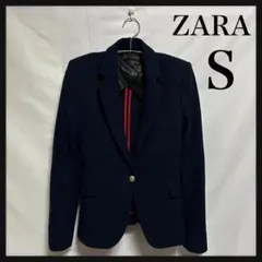 ZARA 紺ブレ 金ボタン テーラードジャケット S