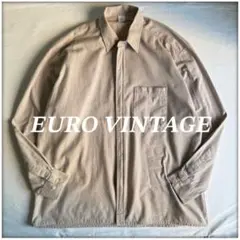 EURO vintage houndstooth zip up shirt