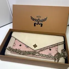 MCM エムシーエム　ピンク　ヴィセトス柄　チェーンウォレット　長財布　バッグのサムネイル