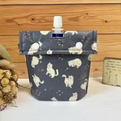 パウチ飲料保冷ケース【ラミネート】チェリーキャット☆ハンドメイド