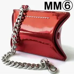新品★MM6メゾンマルジェラ★キーホルダー 小物入れ イヤホンケース★レッド赤