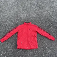 adidas レッド ジップアップジャケット O - メルカリ